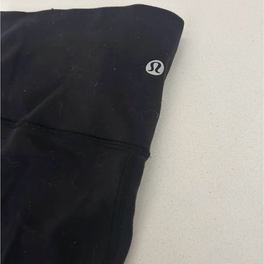 lululemon athletica Black Leggings with Reflective Logo